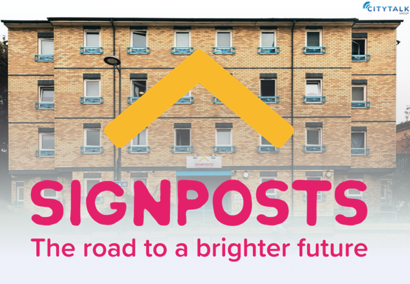 Signposts Homeless Charity & Citytalk Business CCTV